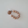 Chunky Raw Wood Dummy/Soother Clip- BPA fee Brown or Cream