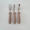Silicone and Stainless Steel Cutlery Set - assorted colours