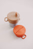 SIPPY/SNACK LID SET - AUTUMN - bpa free- Eco wood- design conscious-Dove and Dovelet