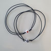 PEACE AND LOVE leather adjustable bracelet set - assorted colours