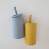 SILICONE TODDLER STRAW CUP - assorted colours