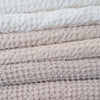 Linen Blend Waffle Baby Blanket - assorted colours