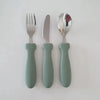 Silicone and Stainless Steel Cutlery Set - assorted colours