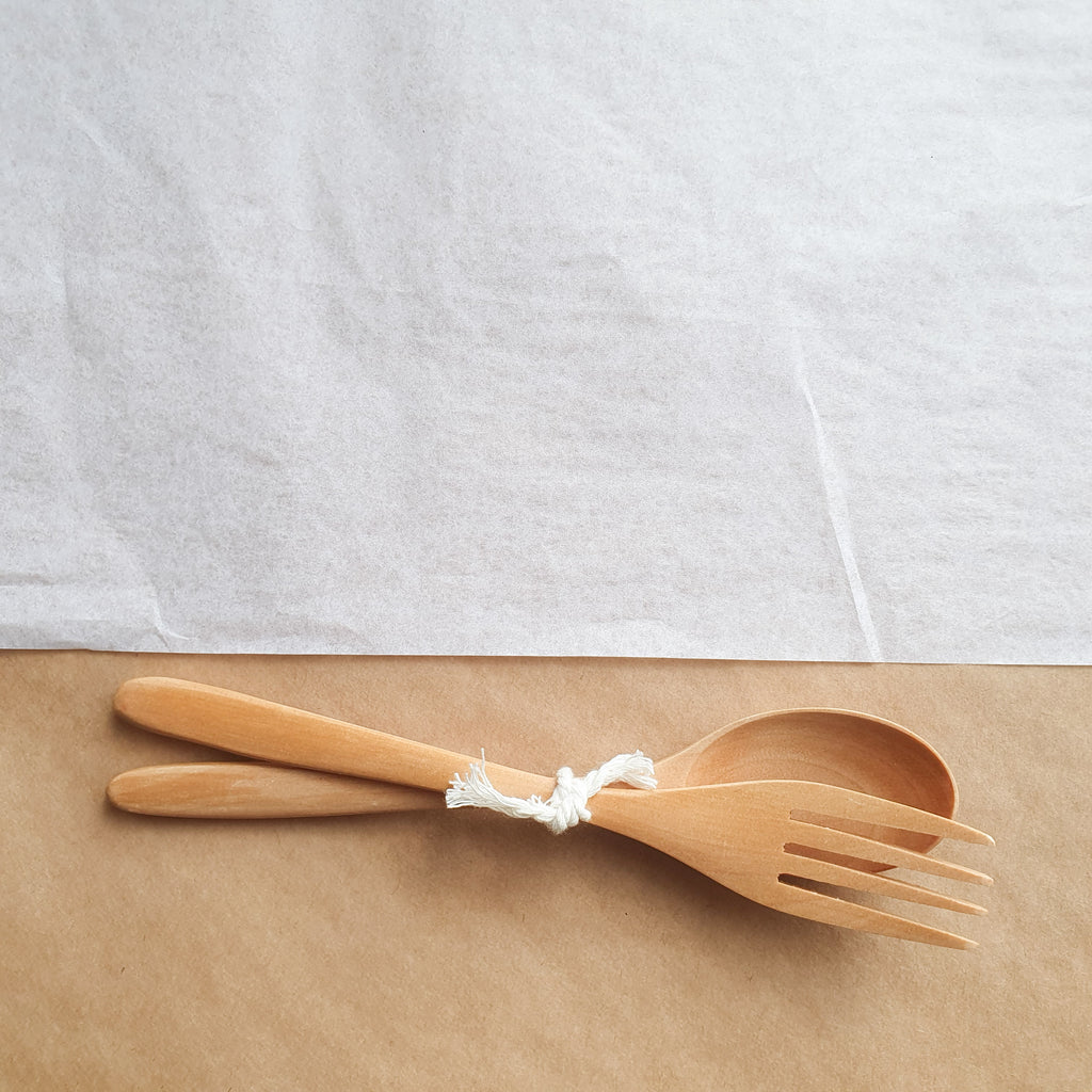 ADULT WOODEN CUTLERY SET - bpa free- Eco wood- design conscious-Dove and Dovelet