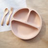 SILICONE DIVIDED PLATES assorted colours - bpa free- Eco wood- design conscious-Dove and Dovelet